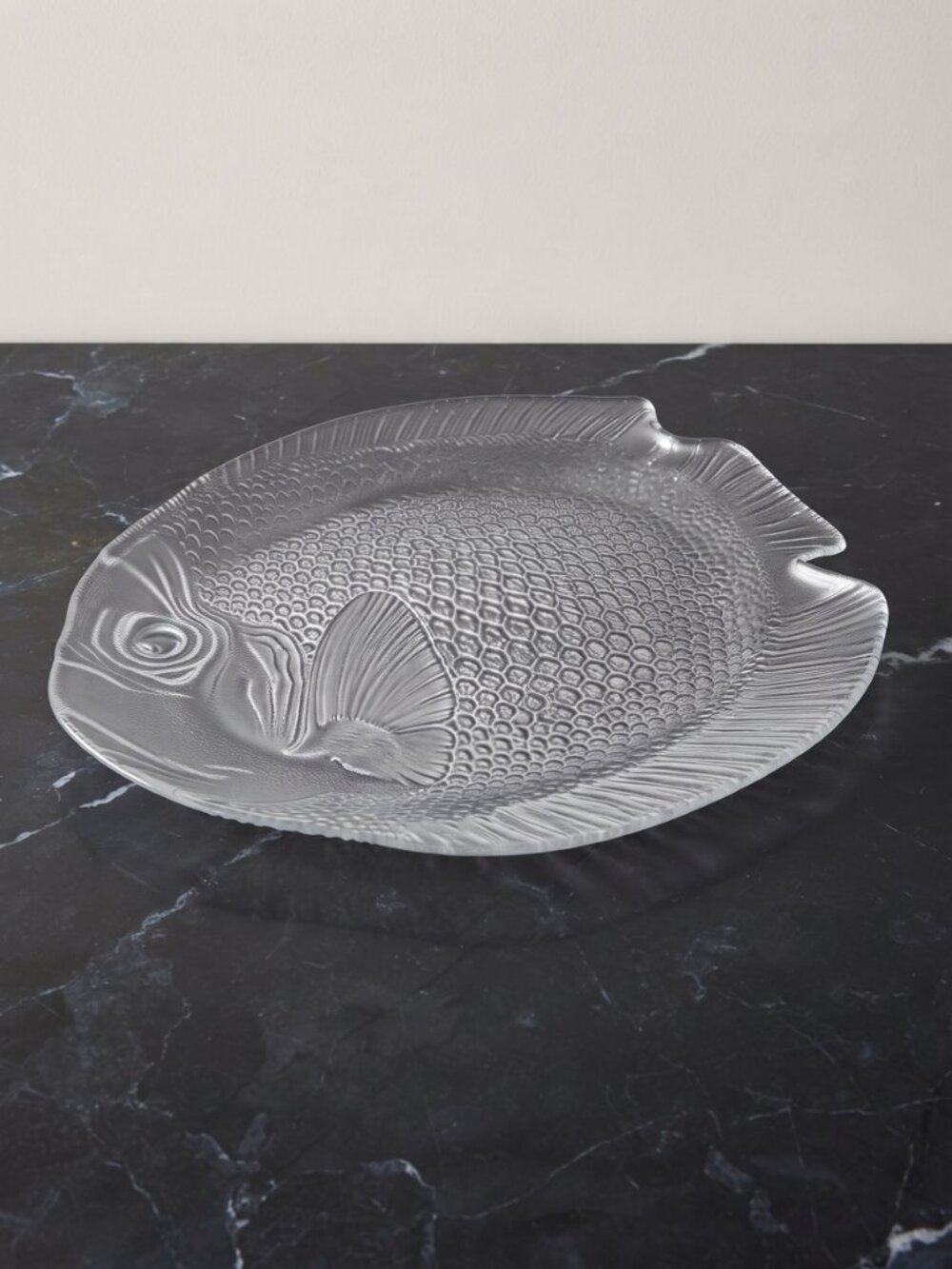 Vintage Arcoroc Embossed Glass Fish Platter | 15.5” Serving Tray | France